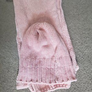 2 Piece Pink Scarf and Hat